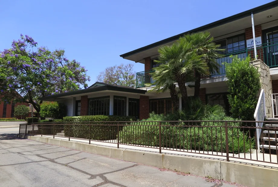 Exterior of Krutav Patel DDS dental office on North Indian Hill Boulevard in Claremont